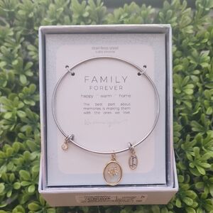 Silver Bracelet with Gold Charms